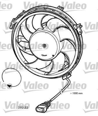 VALEO Kjølevifte 696055 Radiator kjølevifte VALEO PASSAT 696055 billige