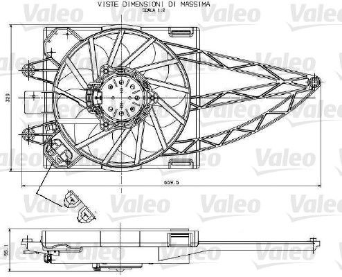 VALEO Fan, radiator 698789 FIAT SCUDO VALEO radiator fan 698789