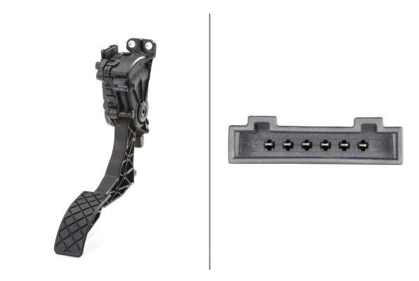 HELLA Sensor, speederposition 6PV 008 496-701 HELLA 6PV 008 496-701 Sensor, gaspedalindstilling NISSAN Micra IV Hatchback (K13KK) billig