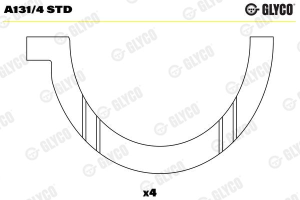 GLYCO Thrust Washer, crankshaft A131/4 STD A131/4 STD GLYCO thrust washers for FORD C-MAX