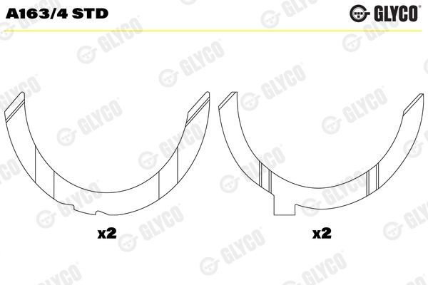 GLYCO Distanceskive, krumtapaksel A163/4 STD GLYCO A163/4STD Mercedes R107 Krumtapakselskiver pris
