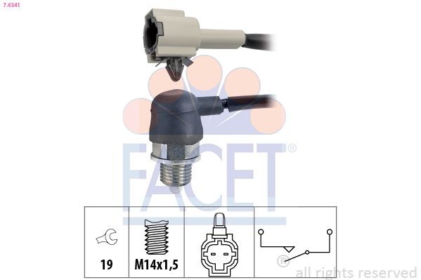 FACET Interruttore, Luce di retromarcia 7.6341 FACET 7.6341 costo Interruttore retromarcia SUBARU Impreza III Sedan (GR) originale
