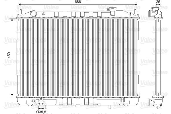 VALEO Radiatore motore 701611 VALEO 701611 costo Radiatore Nissan Pickup D22 originale