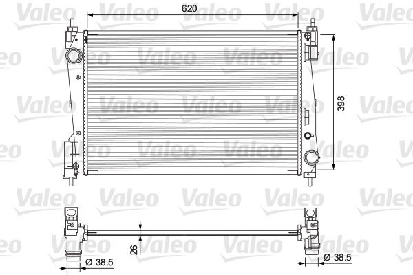 VALEO Engine radiator 701717 FIAT STILO VALEO radiator 701717