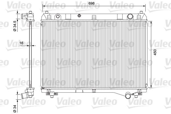 VALEO Radiaator, mootorijahutus 701722 Mootori jahutusradiaator VALEO VITARA 701722 odav