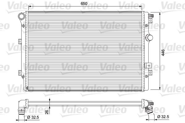 Radiateur du moteur VALEO 701728 VALEO 701728: Radiateur de refroidissement moteur Volkswagen TIGUAN 2007
