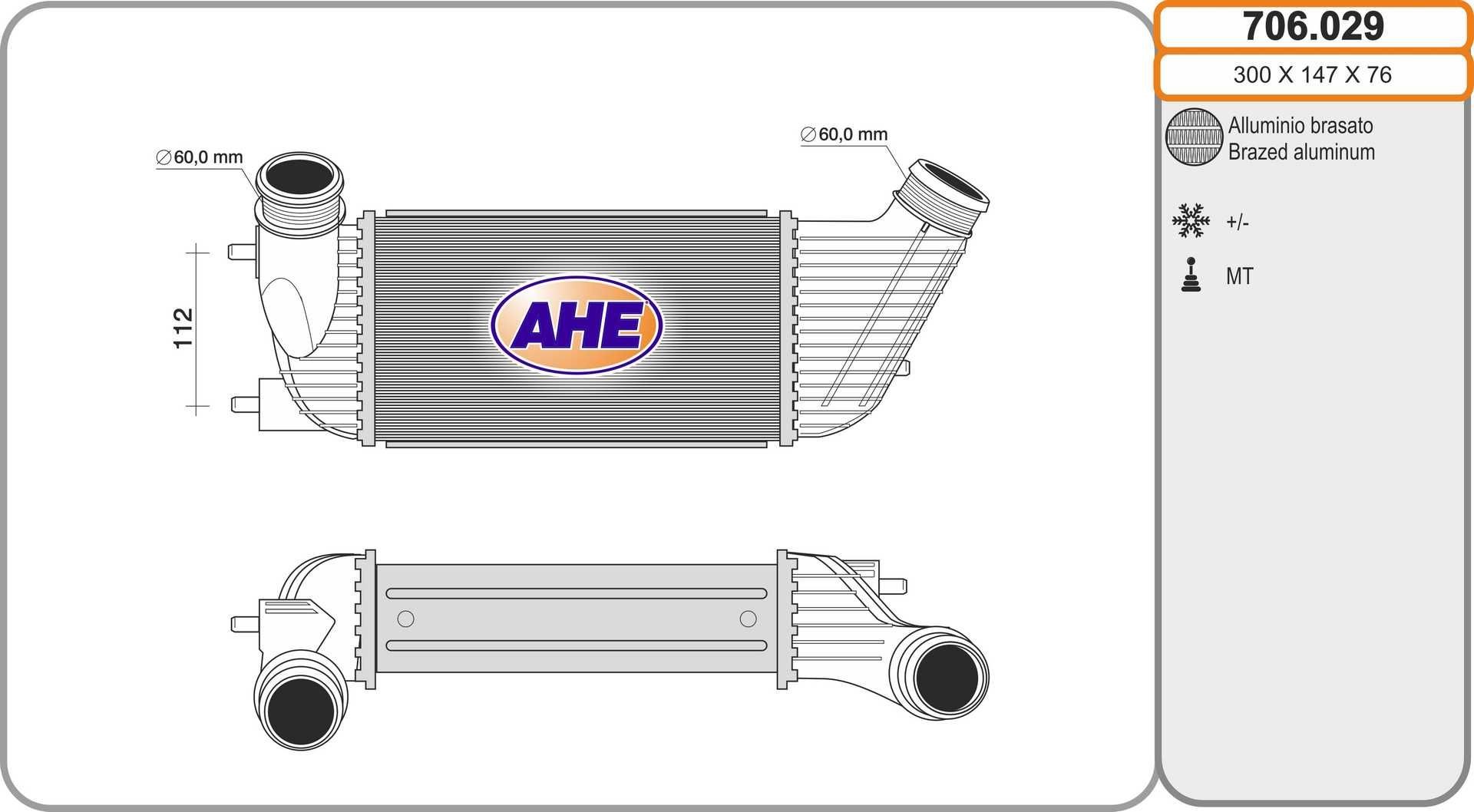 AHE Intercooler 706.029 Intercooler AHE C3 706.029 goedkoop