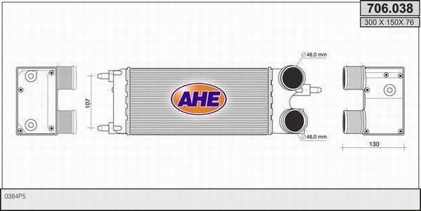AHE Intercooler 706.038 706.038 AHE Ladeluftkøler Citroën billig