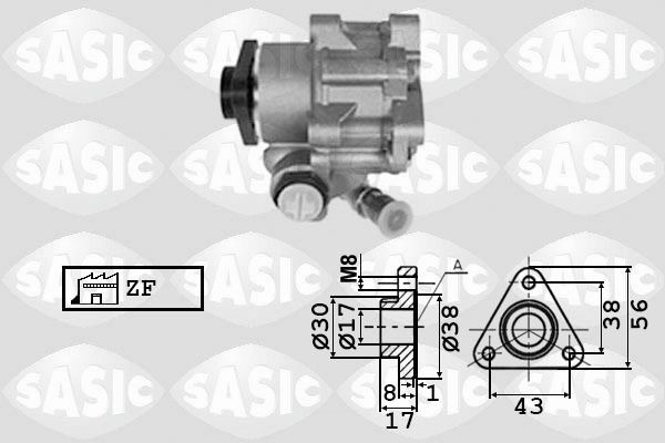SASIC Servopumpe 7076058 Styreservopumpe SASIC Volvo V40 Stasjonsvogn 7076058
