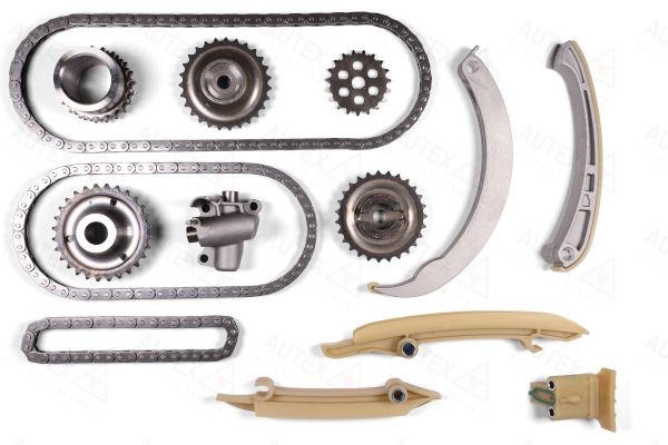 AUTEX Jakoketjusarja 711424 Jakoketjusarja AUTEX Yksinkertainen, Ketju koteloitu, Yläpuolella, Alla