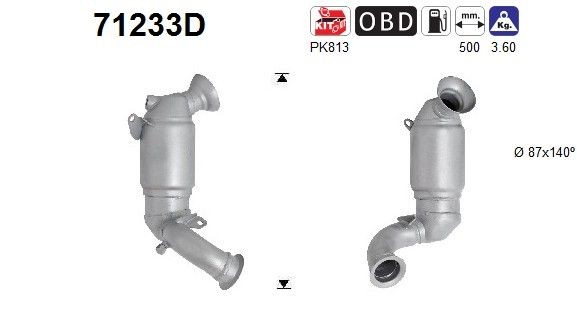 AS Catalyseur 71233D AS 71233D Catalyseur Mercedes-Benz W169 prix