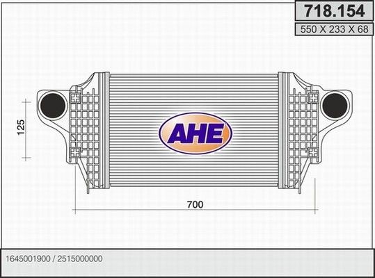 AHE Chladič plniaceho vzduchu 718.154 718.154 Intercooler SAAB 9-5 AHE