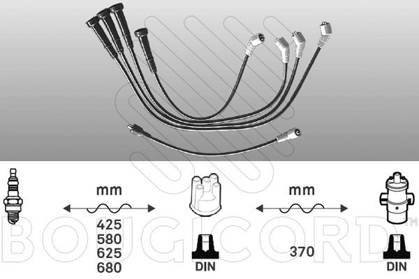 EFI AUTOMOTIVE Σετ καλωδίων υψηλής τάσης 7229 Μπουζοκαλώδια EFI AUTOMOTIVE Nissan SERENA 7229