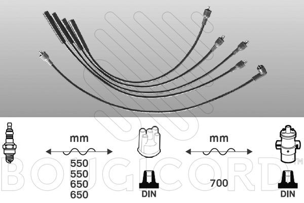 EFI AUTOMOTIVE Tändkabelsats 7253 7253 EFI AUTOMOTIVE tändkablar FIAT TIPO
