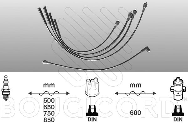 EFI AUTOMOTIVE Zündleitungssatz 7269 7269 Zündkabel EFI AUTOMOTIVE FIAT 124