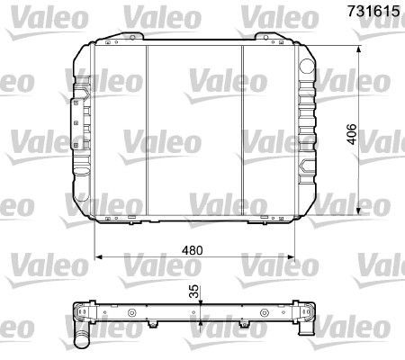 VALEO Radiator, motorkjøling 731615 VALEO 731615 Radiator Nissan Vanette C22 til en fordelagtig pris