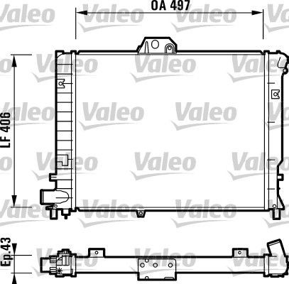 VALEO Chladič motora 732351 VALEO 732351 Chladič motora