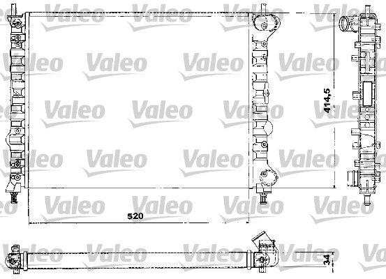 VALEO Kühler, Motorkühlung 732581 732581 Kühler VALEO LANCIA THESIS