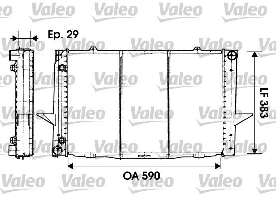 VALEO Chladič motora 732941 Chladič motora VALEO Volvo 740 732941