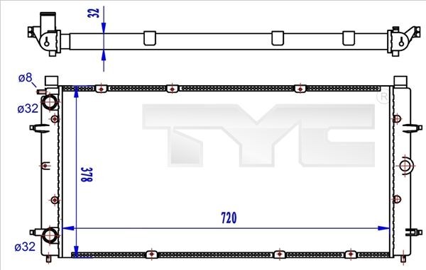 TYC Radiador, arrefecimento do motor 737-0059-R 737-0059-R Radiador VW TRANSPORTER TYC