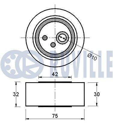 RUVILLE Kit de roulement de roue 7416 Honda CITY Moyeux de roue RUVILLE 7416