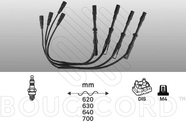 EFI AUTOMOTIVE Bougiekabels 7423 7423 EFI AUTOMOTIVE Bobine, kabel Seat goedkoop