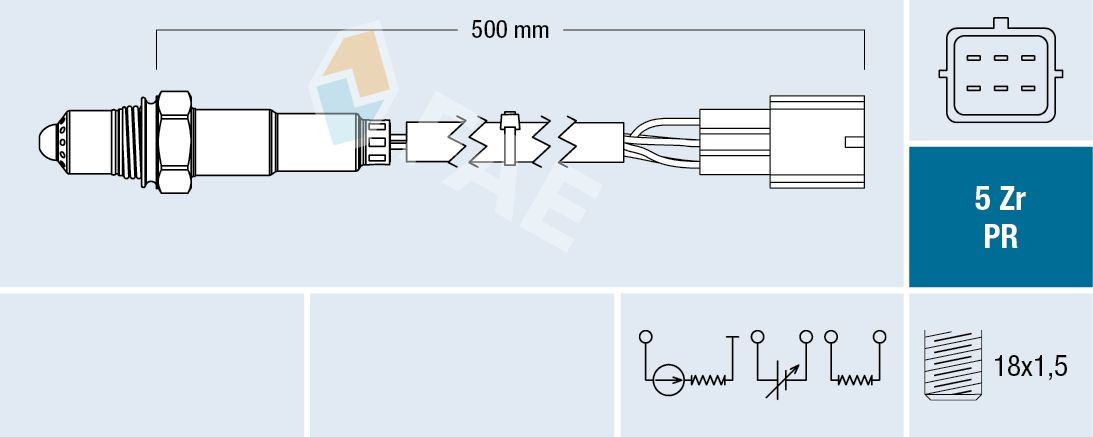 FAE Lambdasonde 75041 75041 Lambda sensor MAZDA BT-50 FAE