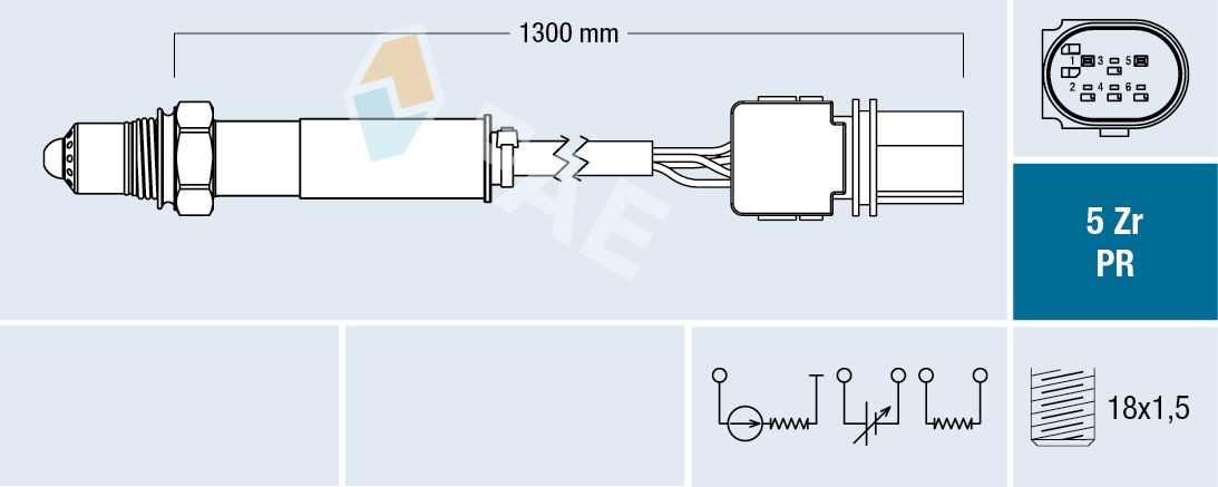 FAE Lambdasonde 75098 Oksygensensor FAE R-Klasse 75098 billige
