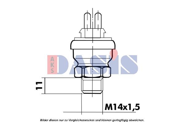 AKS DASIS Temperatuurschakelaar, radiateurventilator 751065N Peugeot 207 Thermoschakelaar radiateurventilator AKS DASIS 751065N