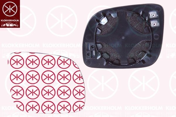 KLOKKERHOLM Spoguļstikls, Ārējais atpakaļskata spogulis 75141064 75141064 KLOKKERHOLM Spoguļstikls Skoda lēti