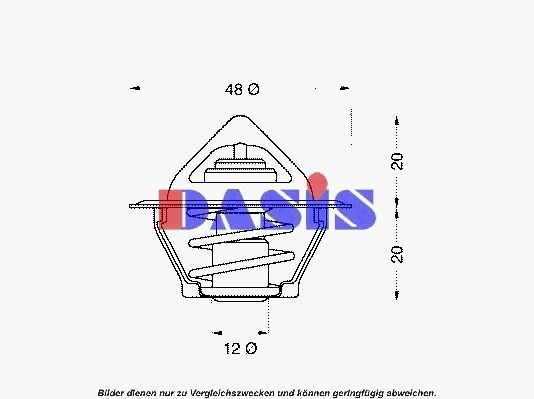 AKS DASIS Termóstato, líquido de refrigeração 751795N Termóstato AKS DASIS Opel MERIVA 751795N