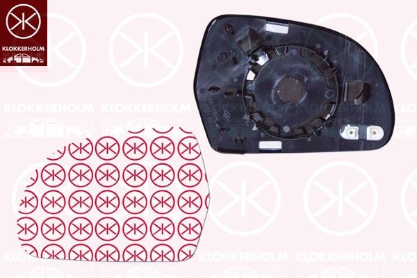 KLOKKERHOLM Spoguļstikls, Ārējais atpakaļskata spogulis 75211066 KLOKKERHOLM Spoguļstikls SKODA 75211066