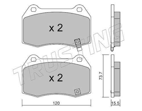 TRUSTING Τακάκια φρένων 754.0 754.0 TRUSTING Αγωνιστικά τακάκια Nissan φθηνά
