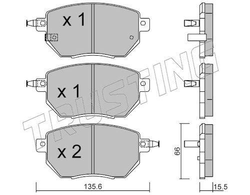 TRUSTING Τακάκια φρένων 757.0 TRUSTING Αγωνιστικά τακάκια NISSAN 757.0