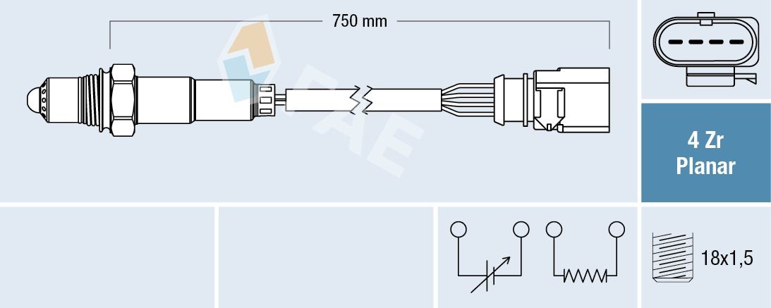 FAE Lambda sensor 77901 Mercedes GLS FAE lambda sensor 77901