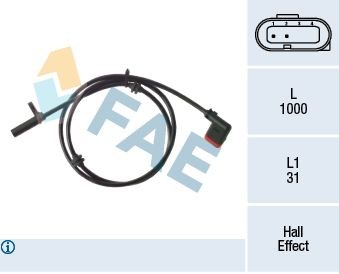 FAE Snímač počtu otáčok kolesa 78289 Snímač ABS FAE Trieda M 78289 lacné