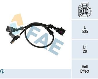 FAE ABS-Sensor 78296 Sensor Raddrehzahl FAE TRANSIT CONNECT 78296 günstig