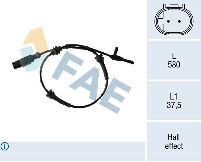 FAE ABS-Sensor 78307 Sensor Raddrehzahl FAE UNO 78307 günstig