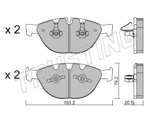 TRUSTING Plaquettes de frein 788.0 788.0 Plaquette BMW X1 TRUSTING