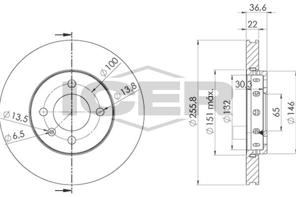 ICER Bremseskive 78BD9614-2 Sportsbremseskiver FORD ICER 78BD9614-2