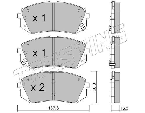 TRUSTING Τακάκια φρένων 799.0 TRUSTING Τακάκια φρένων HYUNDAI 799.0