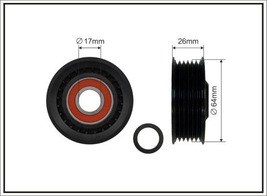 Rolo tensor, correia trapezoidal estriada CAFFARO 80-98 CAFFARO 80-98: Polia tensora correia Audi A4 2007