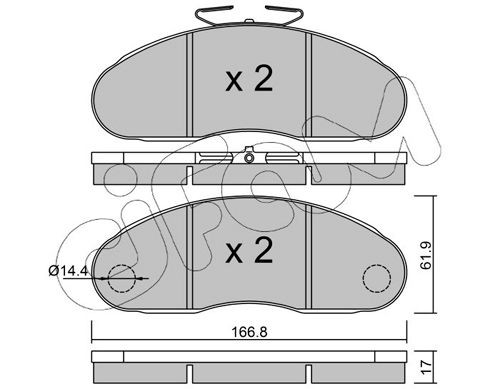 CIFAM Piduriketas 800-956C Pidurikettad CIFAM Honda CR-Z 800-956C