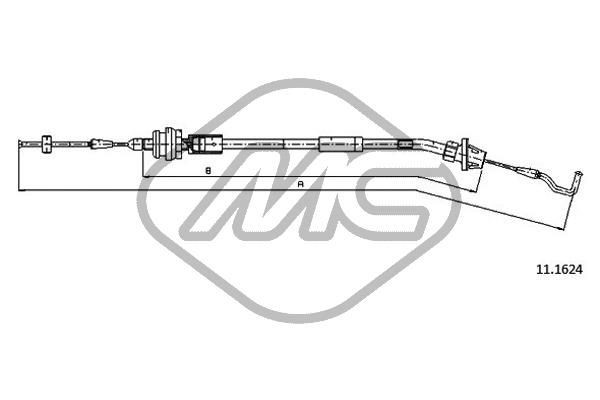 Metalcaucho Throttle cable 80687 BMW 7 Series Metalcaucho accelerator cable 80687
