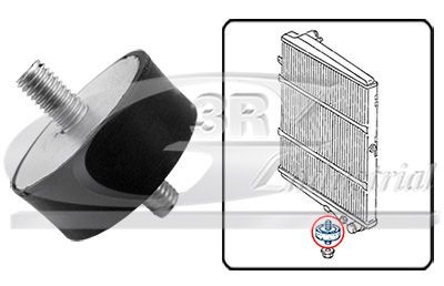 3RG Piekare, Radiators 80701 80701 Radiatora stiprināšanas detaļas 3RG LANCIA PRISMA
