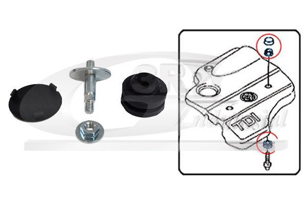 3RG Doraz krytu motora 80778 80778 Motor- / spodny ochranny kryt 3RG CITROЁN C3