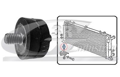 3RG Paigutus, radiaator 80783 3RG 80783 Radiaatorikinnitusosad Renault CAPTUR originaal