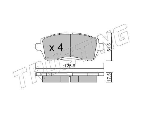 TRUSTING Bremseklodser 809.2 Bremseklodssæt TRUSTING Ford ESCORT 809.2
