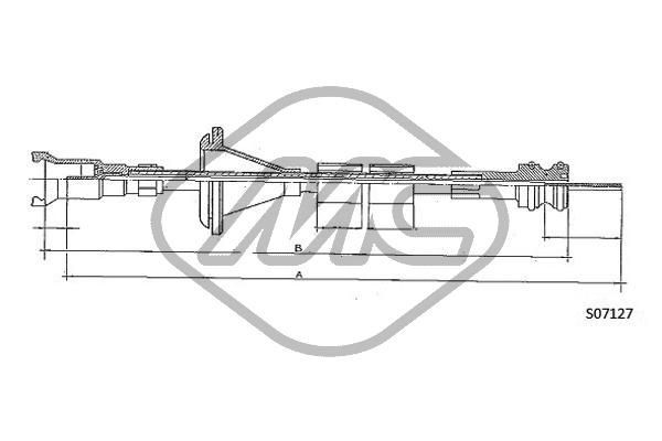 Metalcaucho Snelheidsmeterkabel 81240 Fiat PUNTO Snelheidsmeterkabel Metalcaucho 81240