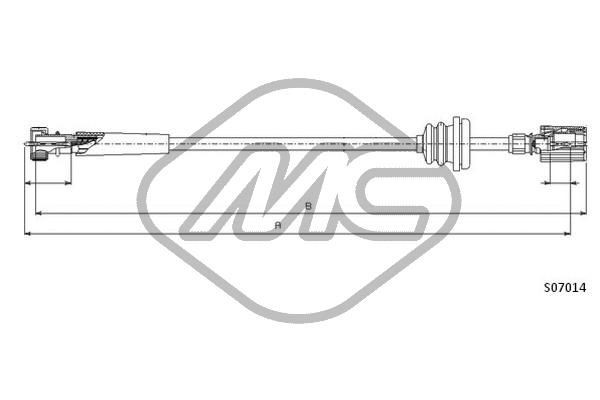 Metalcaucho Snelheidsmeterkabel 81242 Fiat PUNTO Snelheidsmeterkabel Metalcaucho 81242